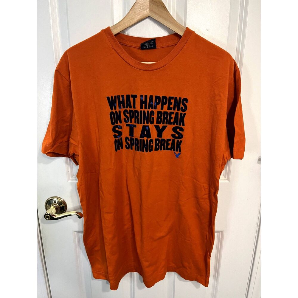 American Eagle Outfitters What Happens on Spring Break Tee Size Large